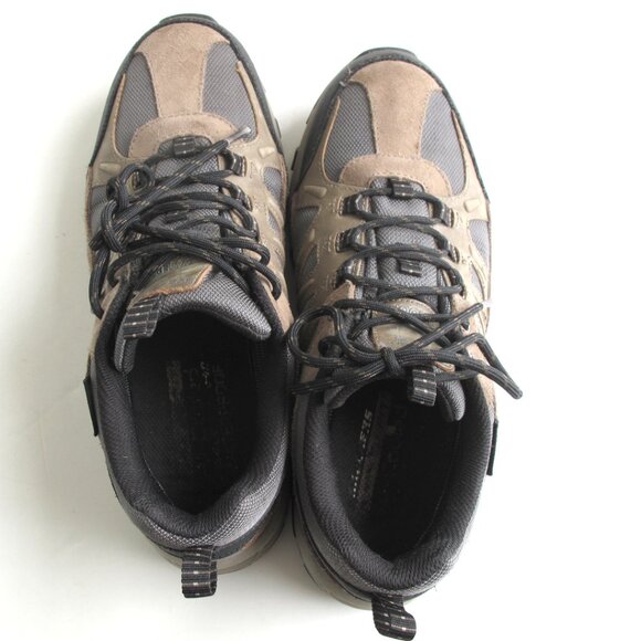 Skechers Mens'Outdoor Sneakers shoe's Tan Gray Memory Foam 66275 Hiking - Picture 6 of 11